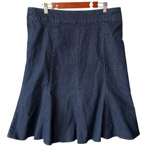 Westbound Flare Swing Denim Skirt Stretch 16 Petite A Line Knee
